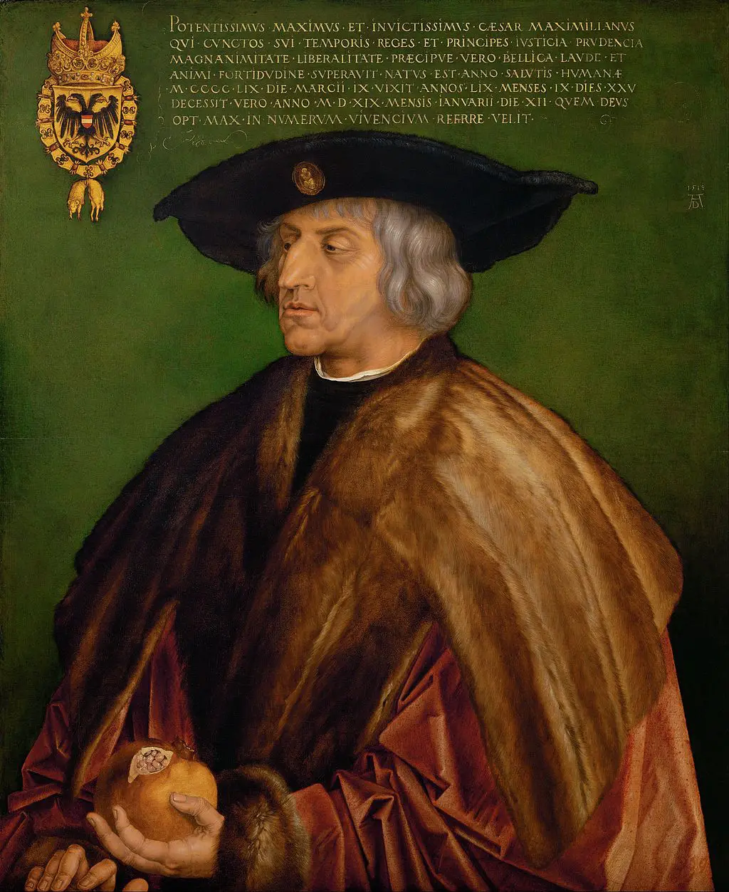 Portrait of Emperor Maximilian I in Detail Albrecht Durer